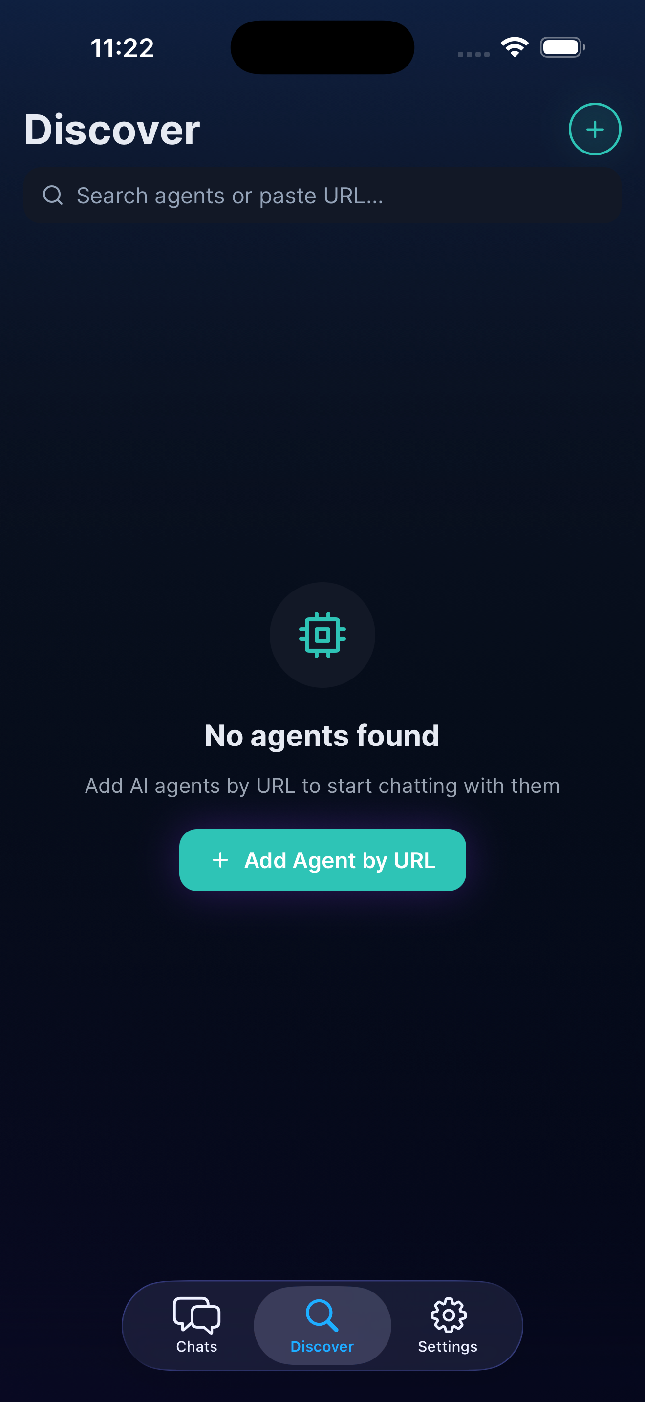 Discover — dark mode